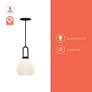 4_Alora Mood Soji E26 8-in Matte Black/Opal Matte Glass Pendant more views