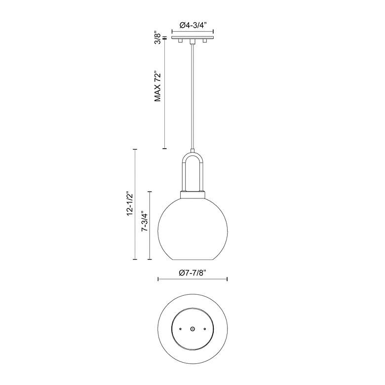 Image 5 Alora Mood Soji E26 8-in Matte Black/Opal Matte Glass Pendant more views