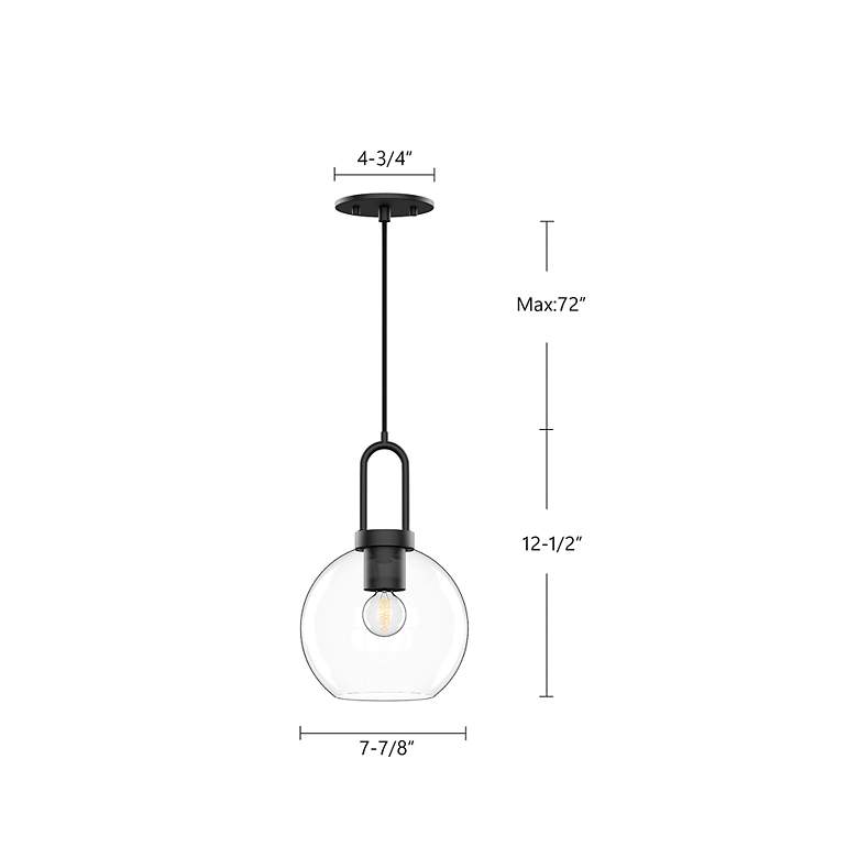 Image 6 Alora Mood Soji E26 8-in Matte Black/Opal Matte Glass Pendant more views