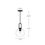 6_Alora Mood Soji E26 8-in Matte Black/Opal Matte Glass Pendant more views
