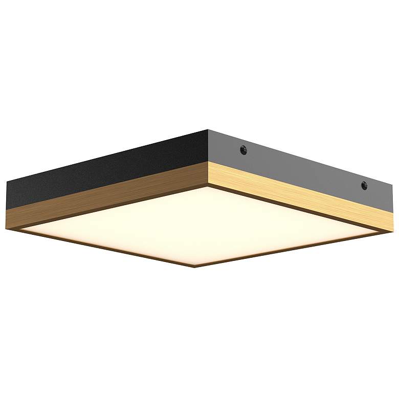 Image 1 Alora Mood Sydney LED 11-in Aged Gold/Matte Black Flush Mount