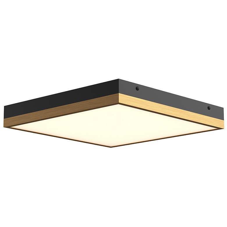 Image 1 Alora Mood Sydney LED 14-in Aged Gold/Matte Black Flush Mount