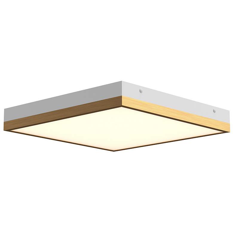 Image 1 Alora Mood Sydney LED 14-in Aged Gold/White Flush Mount