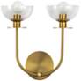 2_Alora Mood Sylvia E12 12-in Brushed Gold/Clear Glass Wall Vanity more views