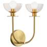 3_Alora Mood Sylvia E12 12-in Brushed Gold/Clear Glass Wall Vanity more views