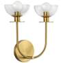 4_Alora Mood Sylvia E12 12-in Brushed Gold/Clear Glass Wall Vanity more views