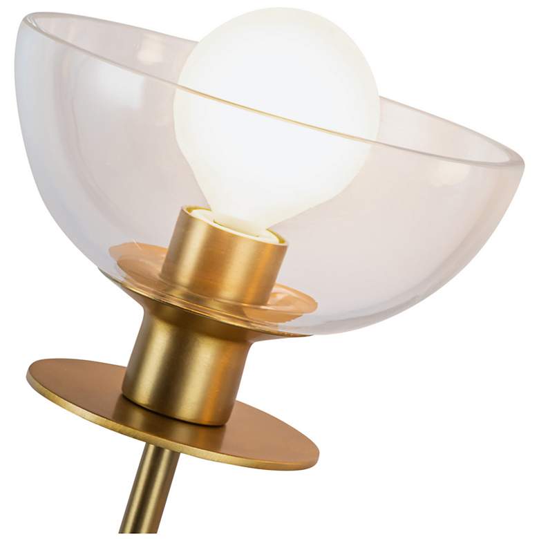 Image 5 Alora Mood Sylvia E12 12-in Brushed Gold/Clear Glass Wall Vanity more views