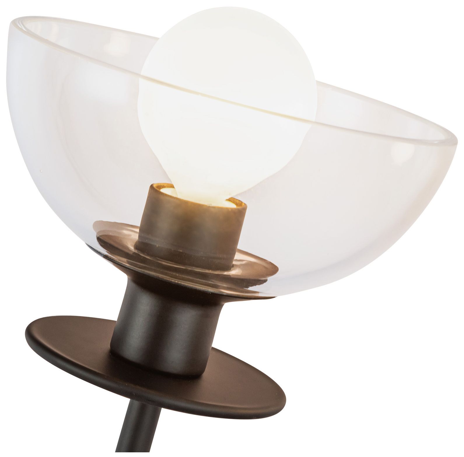 Image 5 Alora Mood Sylvia E12 12-in Matte Black/Clear Glass Wall Vanity more views