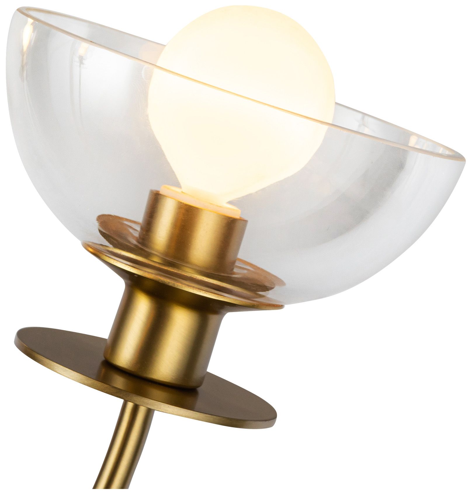 Image 5 Alora Mood Sylvia E12 26-in Brushed Gold/Clear Glass Chandelier more views