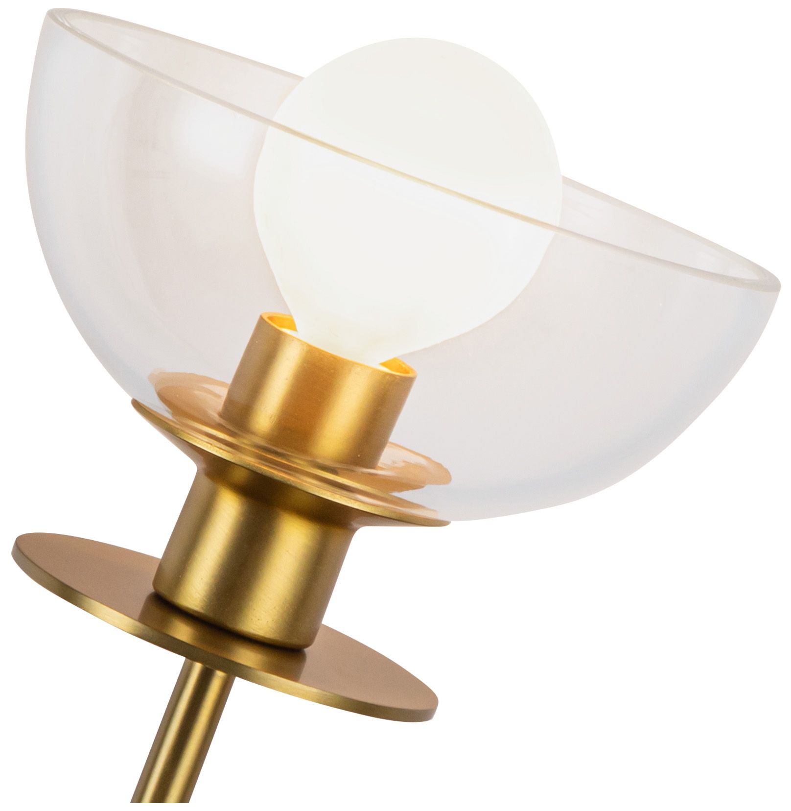 Image 5 Alora Mood Sylvia E12 5-in Brushed Gold/Clear Glass Wall Vanity more views