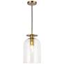 1_Alora Mood Sylvia E26 8-in Brushed Gold/Clear Glass Pendant