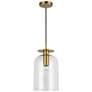 2_Alora Mood Sylvia E26 8-in Brushed Gold/Clear Glass Pendant more views