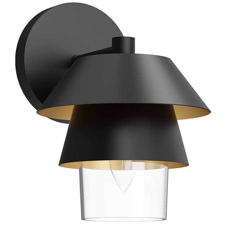 Image 1 Alora Mood Tetsu E12 6-in Matte Black/Clear Glass Wall Vanity