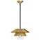 Alora Mood Tetsu E26 13-in Brushed Gold/Clear Glass Pendant