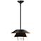 Alora Mood Tetsu E26 13-in Matte Black/Clear Glass Pendant