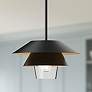 1_Alora Mood Tetsu E26 13-in Matte Black/Clear Glass Pendant