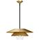 Alora Mood Tetsu E26 20-in Brushed Gold/Clear Glass Pendant