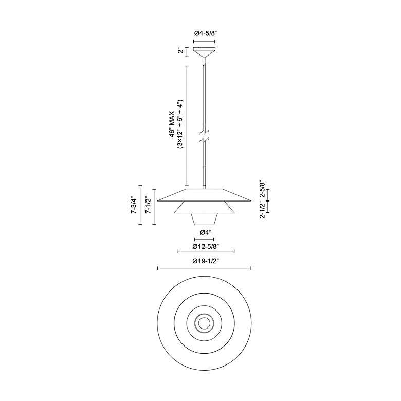Image 3 Alora Mood Tetsu E26 20-in Brushed Gold/Clear Glass Pendant more views