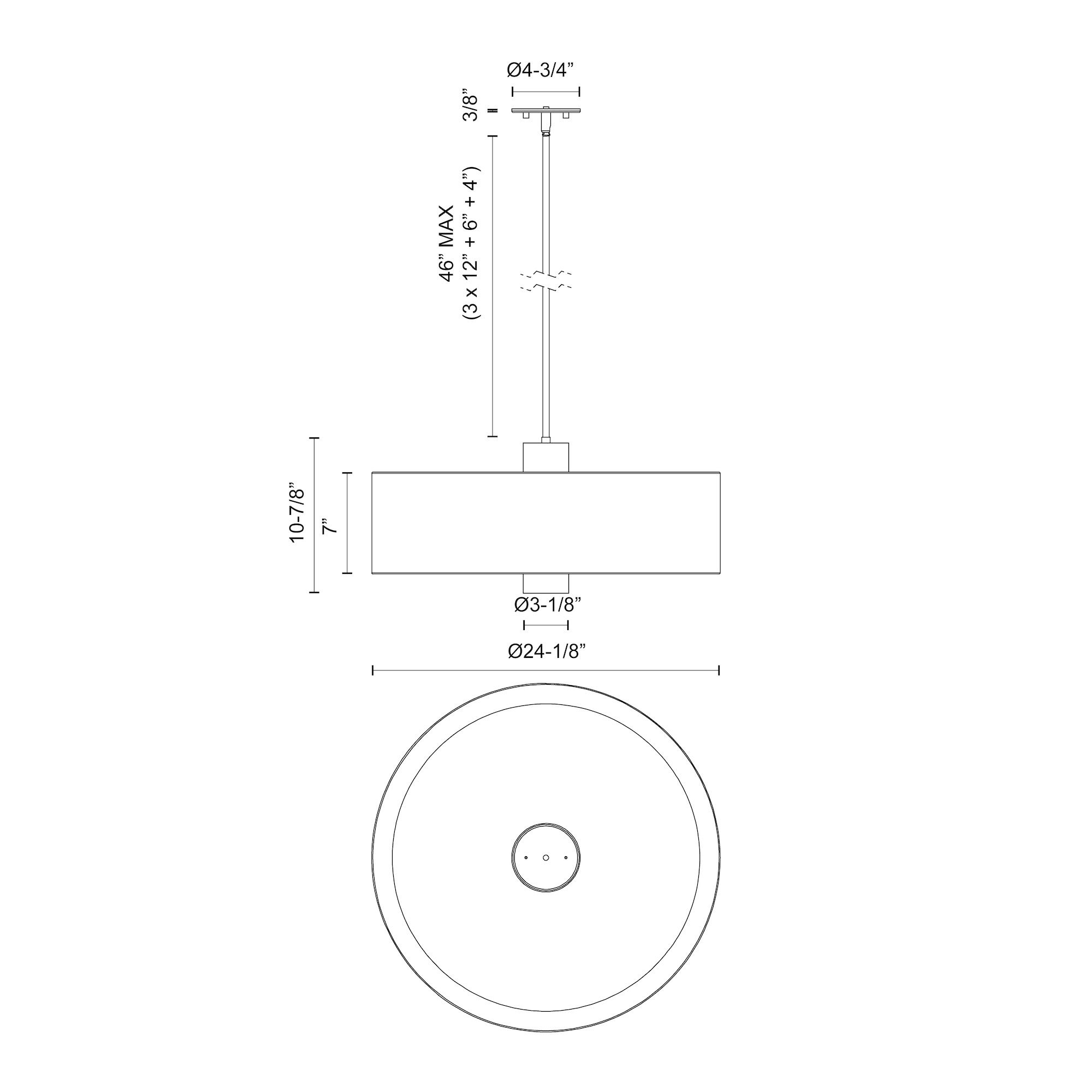 Image 5 Alora Mood Theo E26 24-in Aged Gold/White Linen Pendant more views
