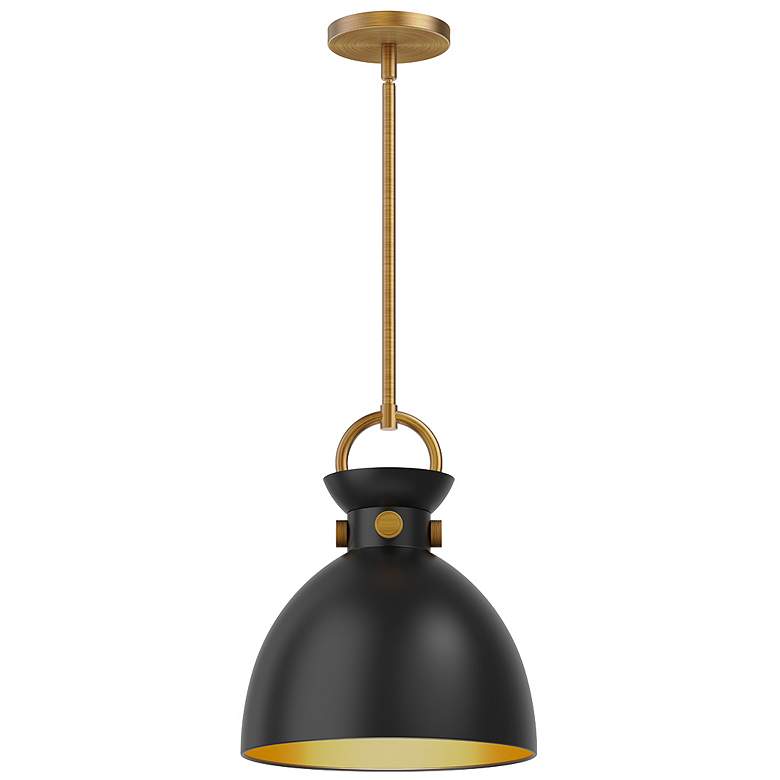 Image 1 Alora Mood Waldo E26 11-in Aged Gold/Matte Black Pendant