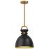 Alora Mood Waldo E26 11-in Aged Gold/Matte Black Pendant