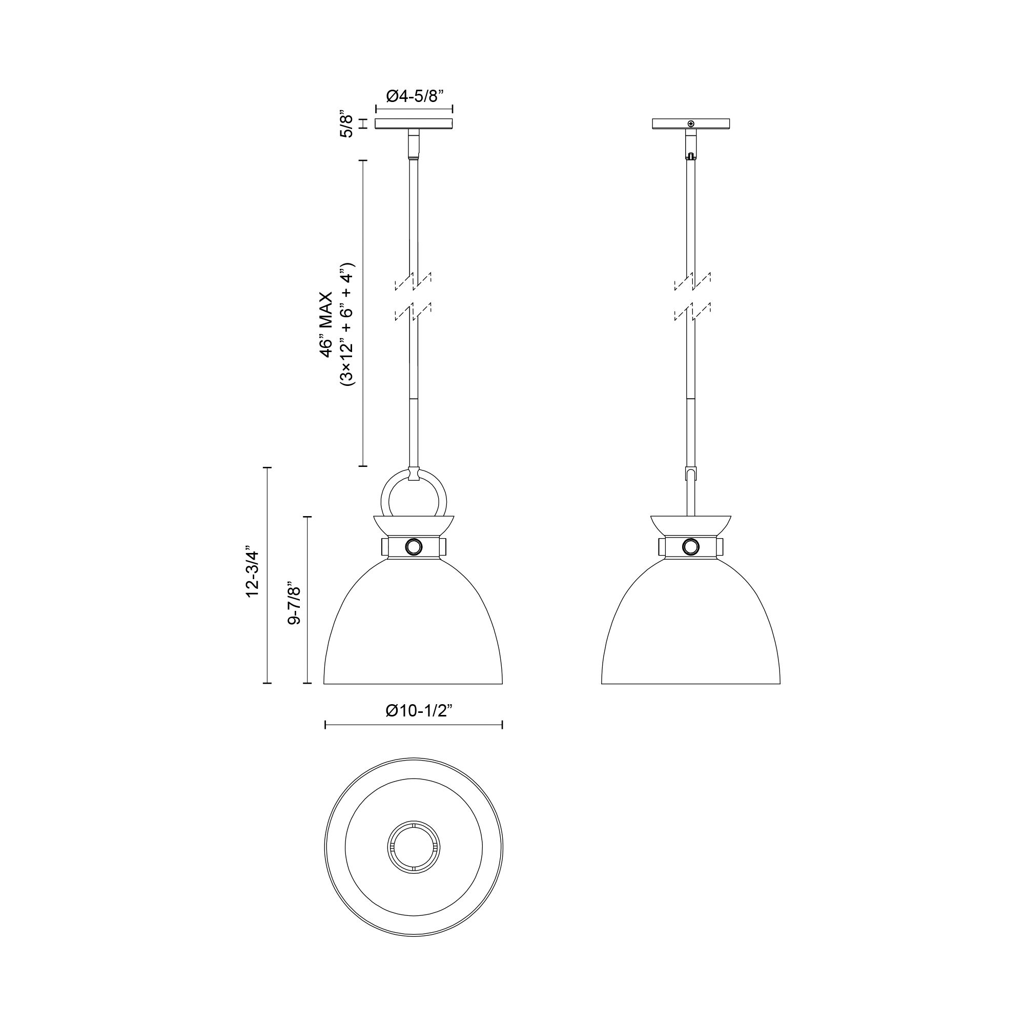Image 5 Alora Mood Waldo E26 11-in Matte Black/Clear Glass Pendant more views