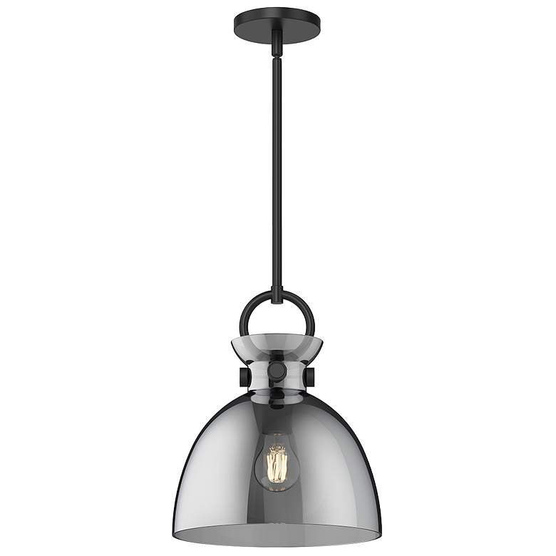 Image 1 Alora Mood Waldo E26 11-in Matte Black/Smoked Pendant