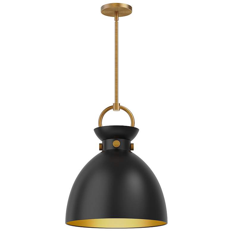 Image 1 Alora Mood Waldo E26 14-in Aged Gold/Matte Black Pendant