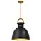 Alora Mood Waldo E26 14-in Aged Gold/Matte Black Pendant