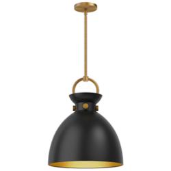 Alora Mood Waldo E26 14-in Aged Gold/Matte Black Pendant