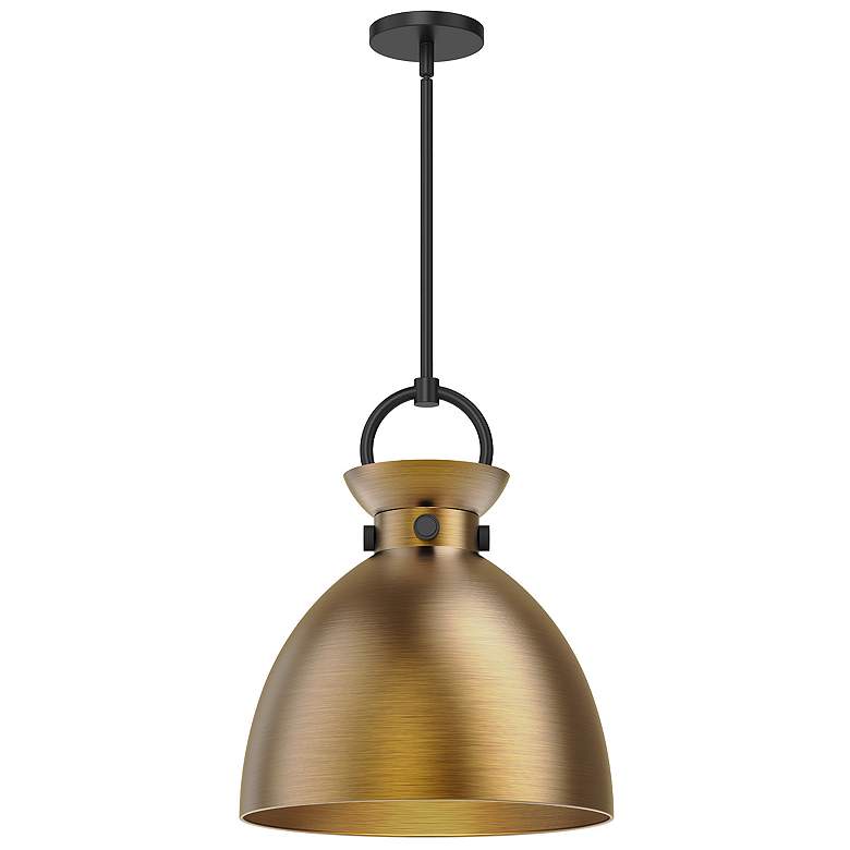 Image 1 Alora Mood Waldo E26 14-in Matte Black/Aged Gold Pendant