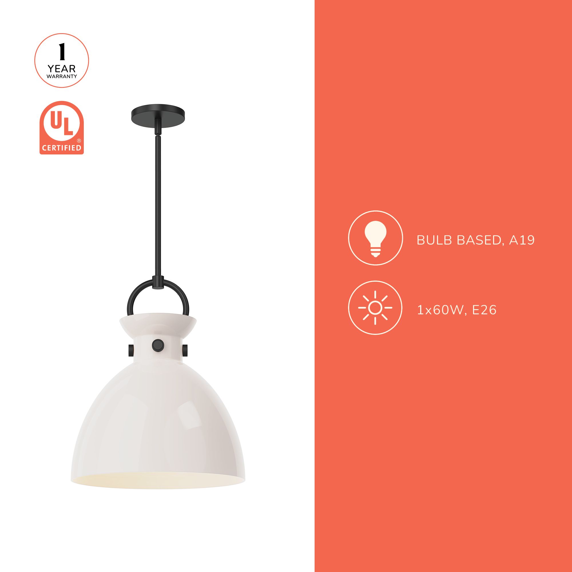 Image 4 Alora Mood Waldo E26 14-in Matte Black/Clear Glass Pendant more views