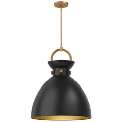 Alora Mood Waldo E26 18-in Aged Gold/Matte Black Pendant
