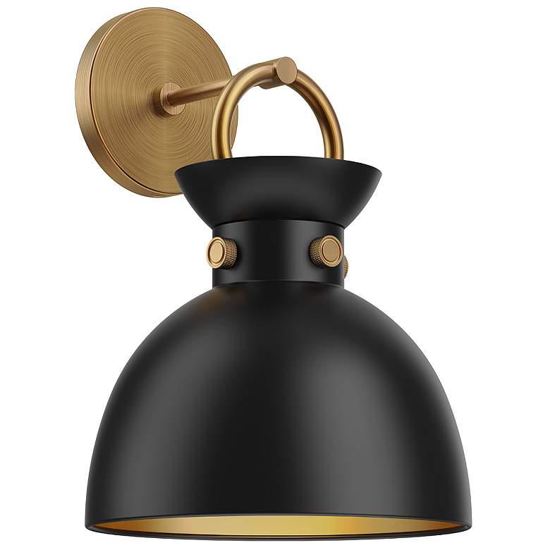 Image 1 Alora Mood Waldo E26 9-in Aged Gold/Matte Black Wall Vanity