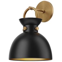 Alora Mood Waldo E26 9-in Aged Gold/Matte Black Wall Vanity