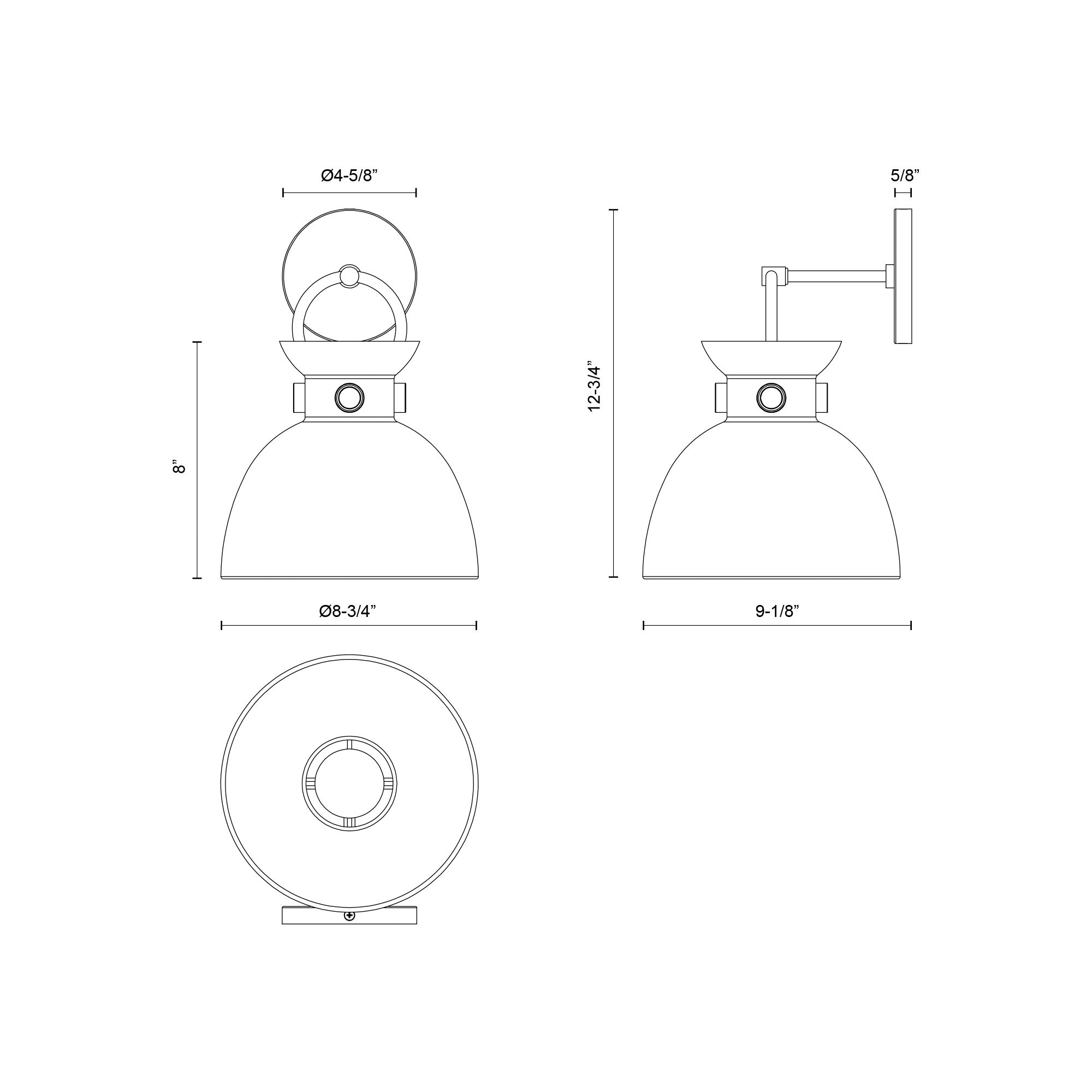 Image 4 Alora Mood Waldo E26 9-in Matte Black/Aged Gold Wall Vanity more views