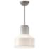 Alora Mood Westlake E26 11-in Brushed Nickel/Glossy Opal Glass Pendant
