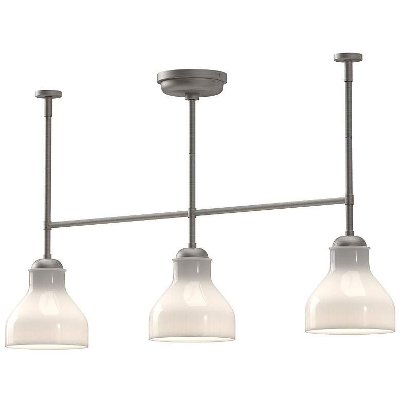 Image 1 Alora Mood Westlake E26 34-in Brushed Nickel/Opal Glass Linear Pendant
