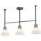 Alora Mood Westlake E26 34-in Brushed Nickel/Opal Glass Linear Pendant