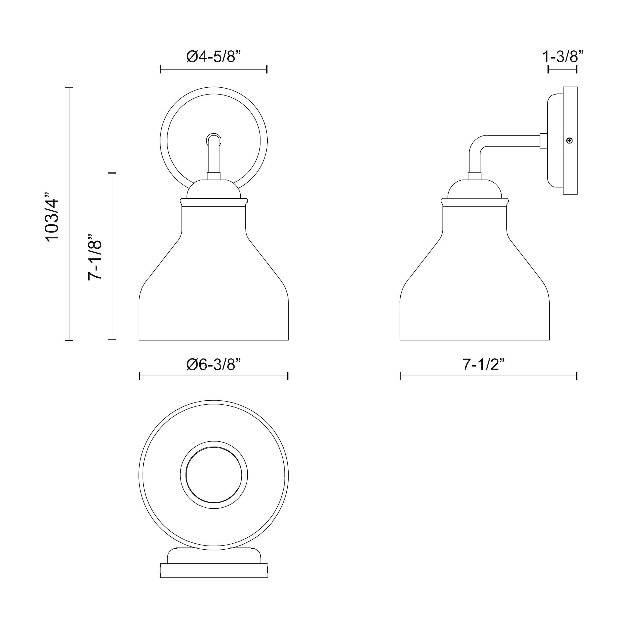 Image 5 Alora Mood Westlake E26 6-in Glossy Opal Glass/Matte Black Wall Vanity more views