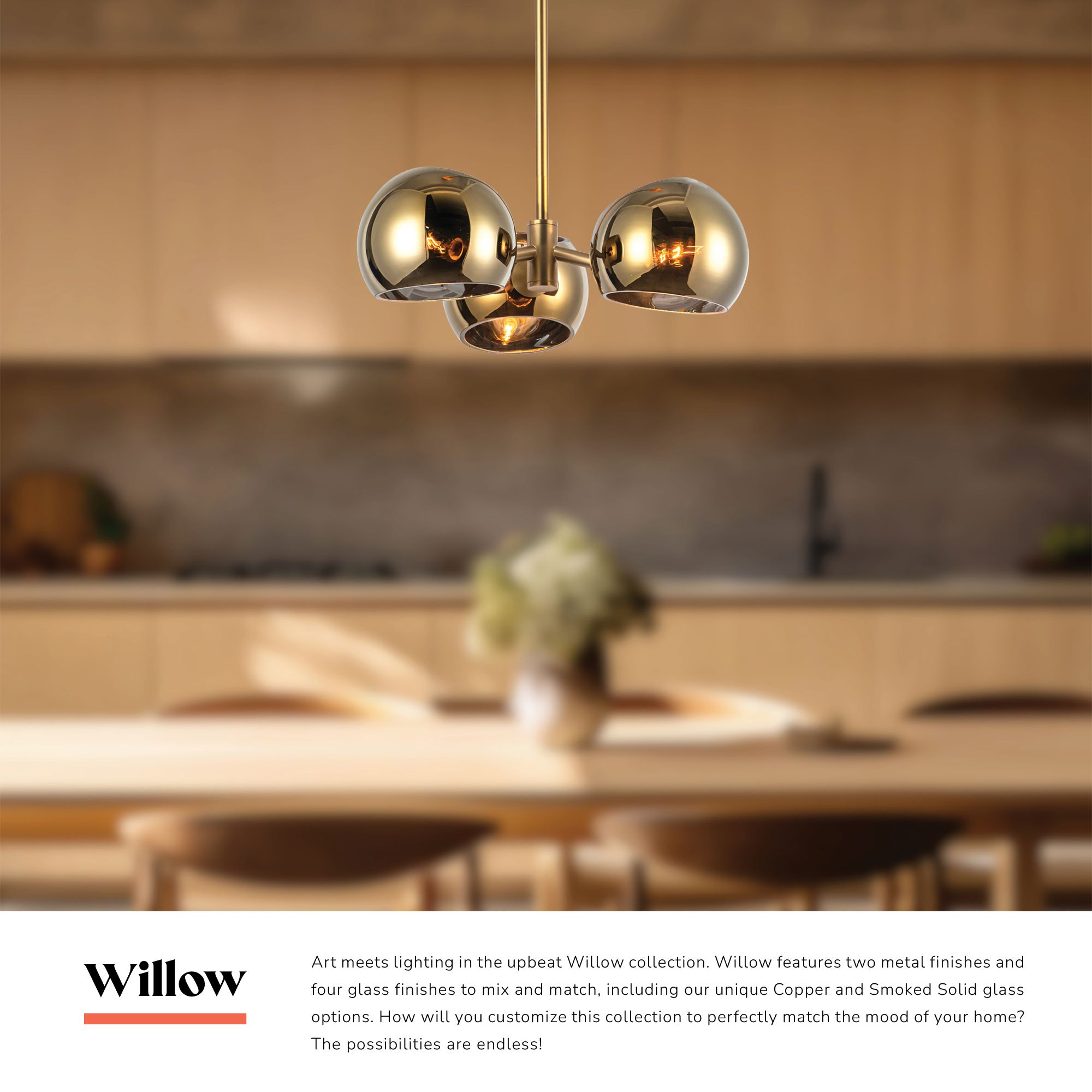 Image 3 Alora Mood Willow E12 16-in Clear Glass/Matte Black Pendant more views