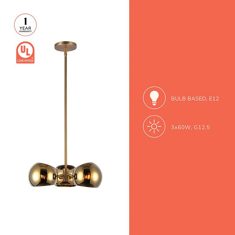 Image 4 Alora Mood Willow E12 16-in Clear Glass/Matte Black Pendant more views