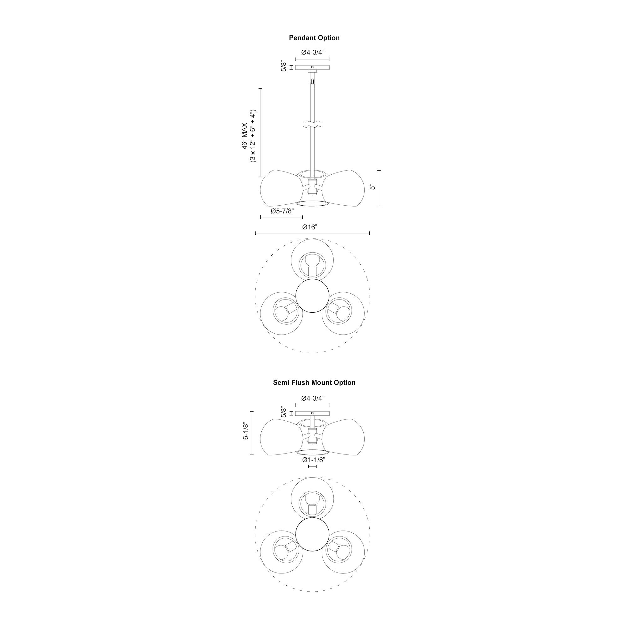 Image 5 Alora Mood Willow E12 16-in Clear Glass/Matte Black Pendant more views