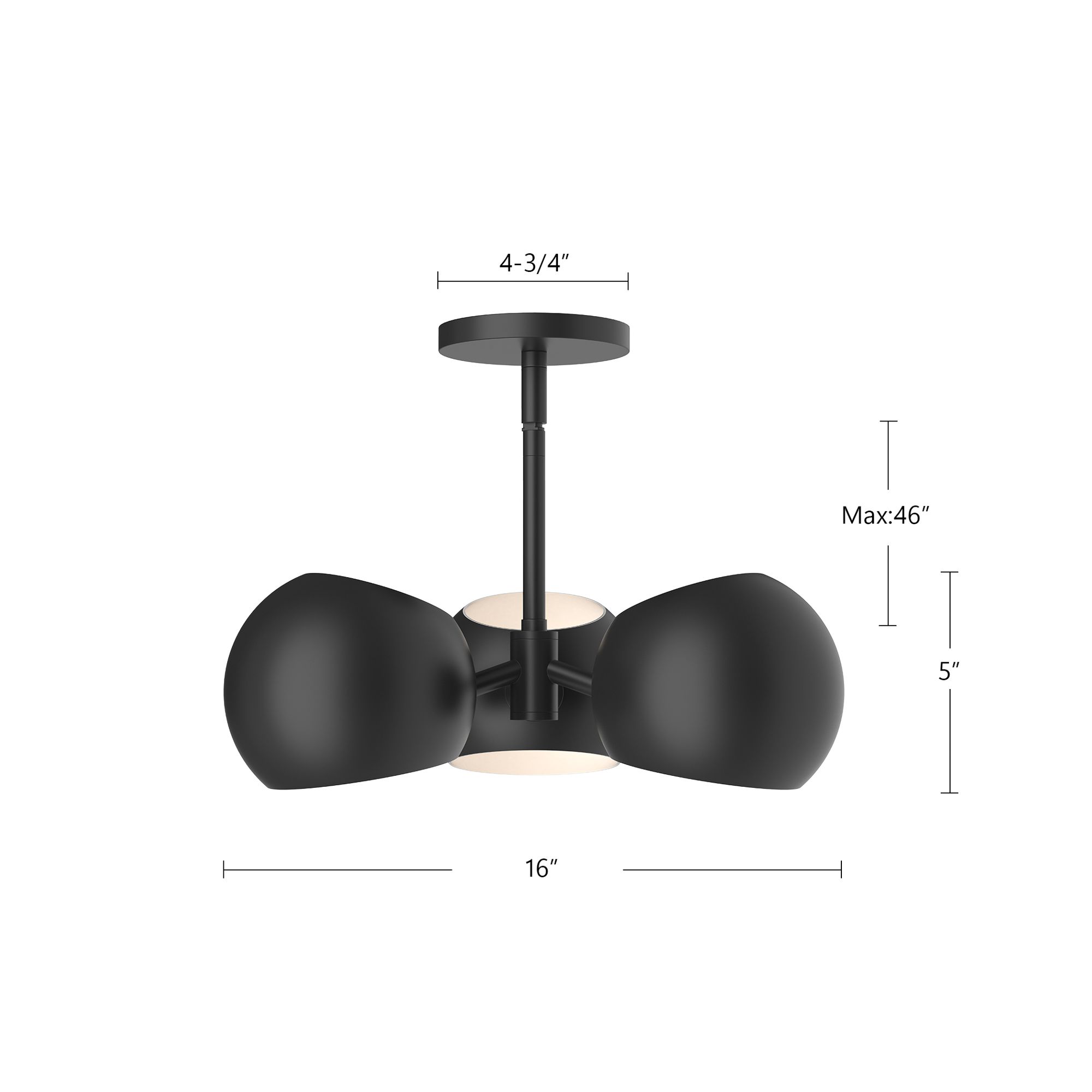 Image 6 Alora Mood Willow E12 16-in Matte Black Pendant more views