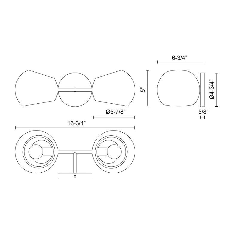 Image 6 Alora Mood Willow E12 17-in Brushed Gold/Clear Glass Wall Vanity more views