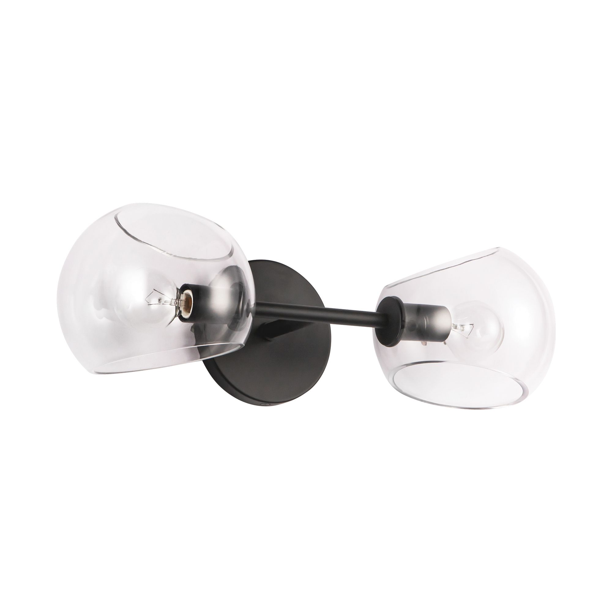 Image 3 Alora Mood Willow E12 17-in Clear Glass/Matte Black Wall Vanity more views