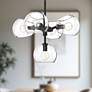 1_Alora Mood Willow E12 18-in Clear Glass/Matte Black 5 Lights Chandeliers