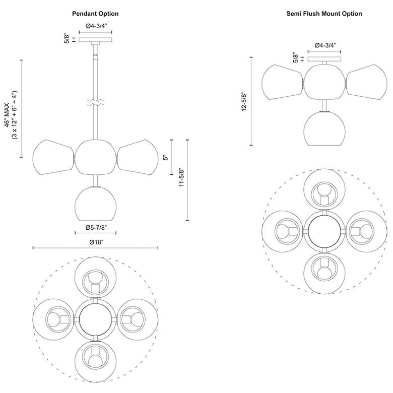 Image 3 Alora Mood Willow E12 18-in Gold/Opal Matte Glass 5 Lights Chandeliers more views