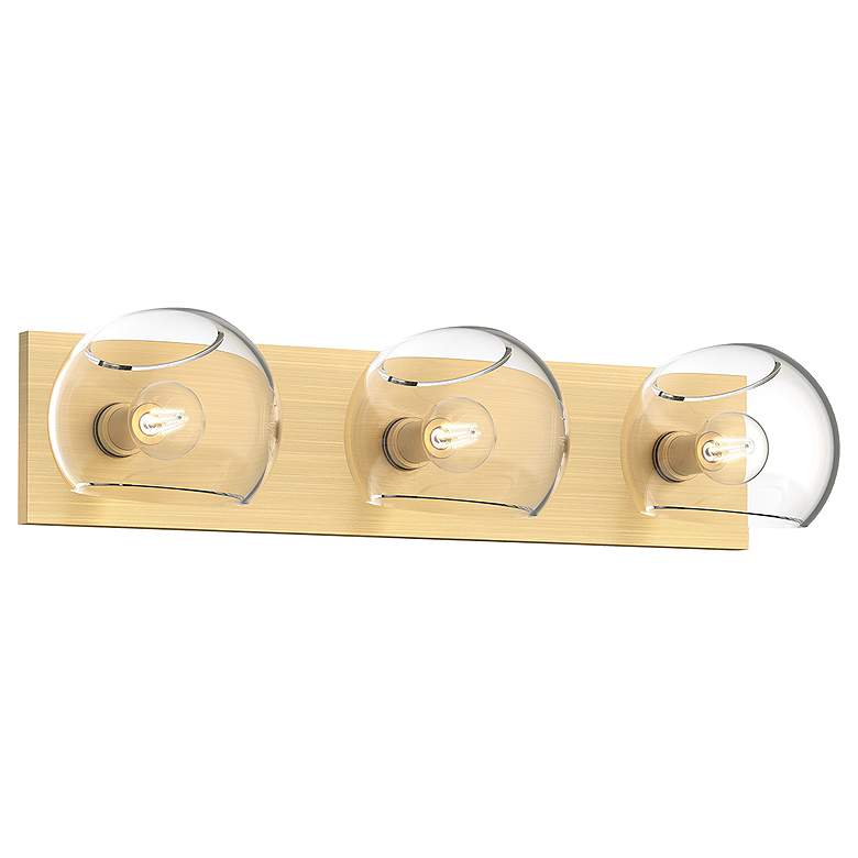 Image 1 Alora Mood Willow E12 22-in Brushed Gold/Clear Glass Vanity Light