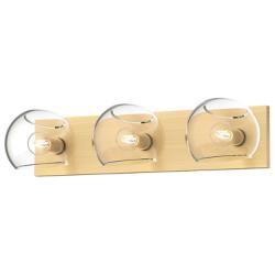 Alora Mood Willow E12 22-in Brushed Gold/Clear Glass Vanity Light